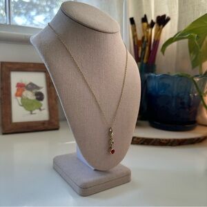 Anna Beck Three Tier Gem Necklace in Gold